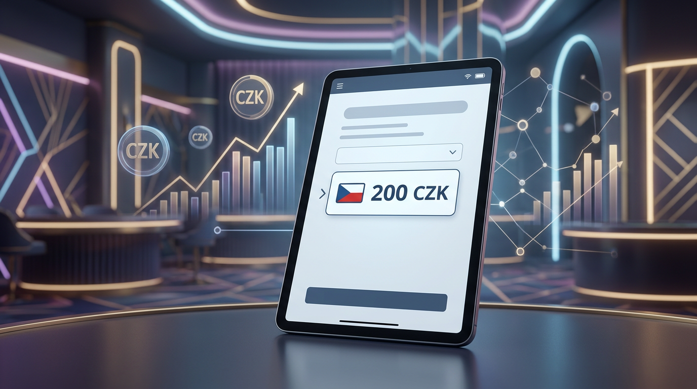 Moderní rozhraní online casina s možností vkladu 200 Kč v roce 2026